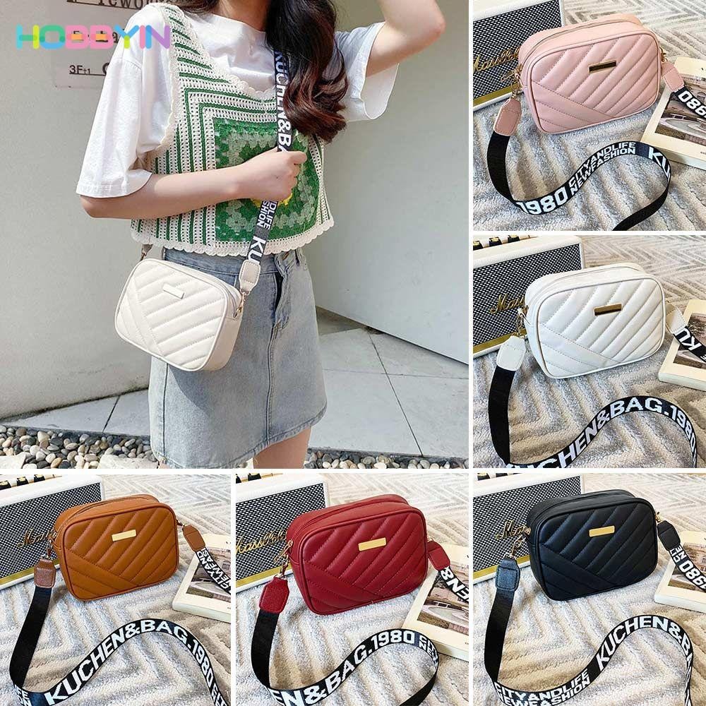 HOBBYIN กระเป๋าสะพายไหล่ สะพายข้าง หนัง PU แฟชั่น | Shopee Thailand