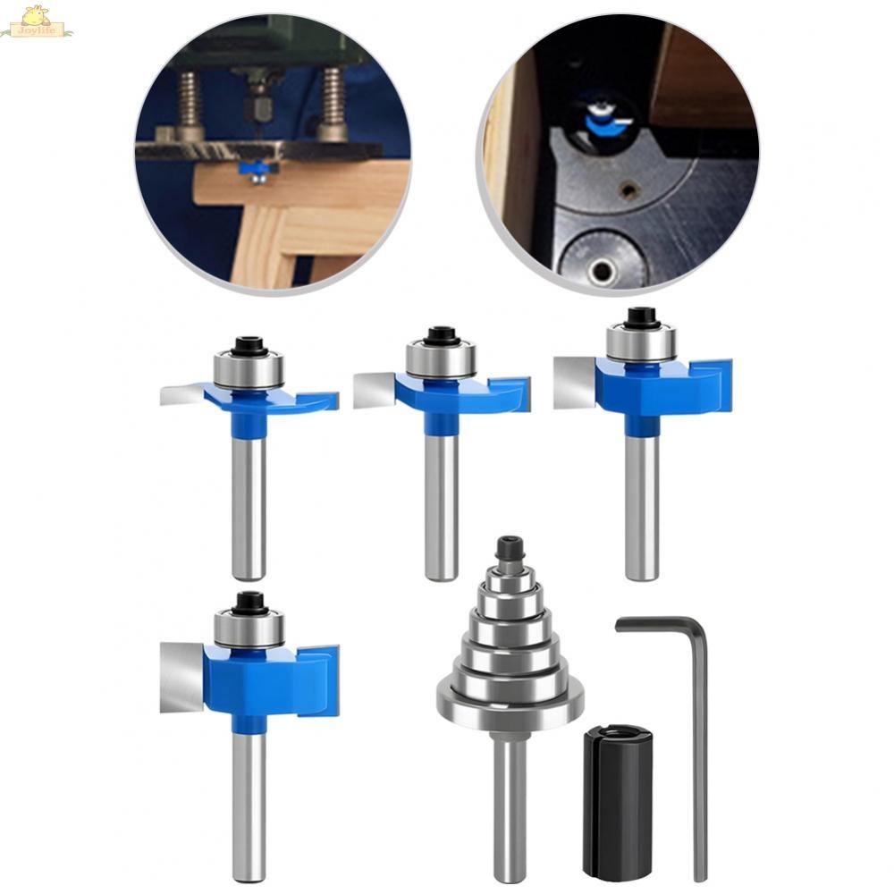 ปรับความลึกการตั้งค่าใน 7 ชิ้น Rabbet Router Bit ชุดสําหรับ Precision ...