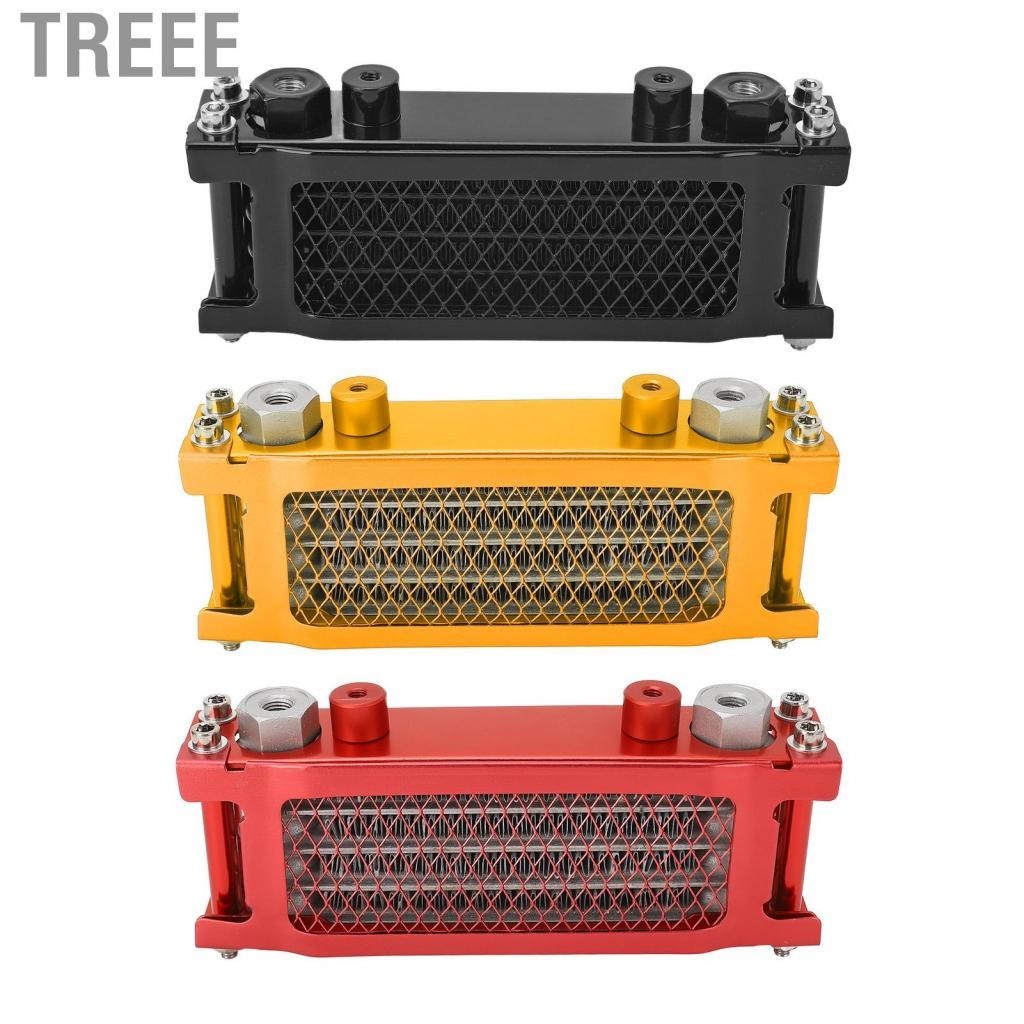 Treee Engine Oil Cooler Kit Increase Power Motorcycle Radiator 4 Rows