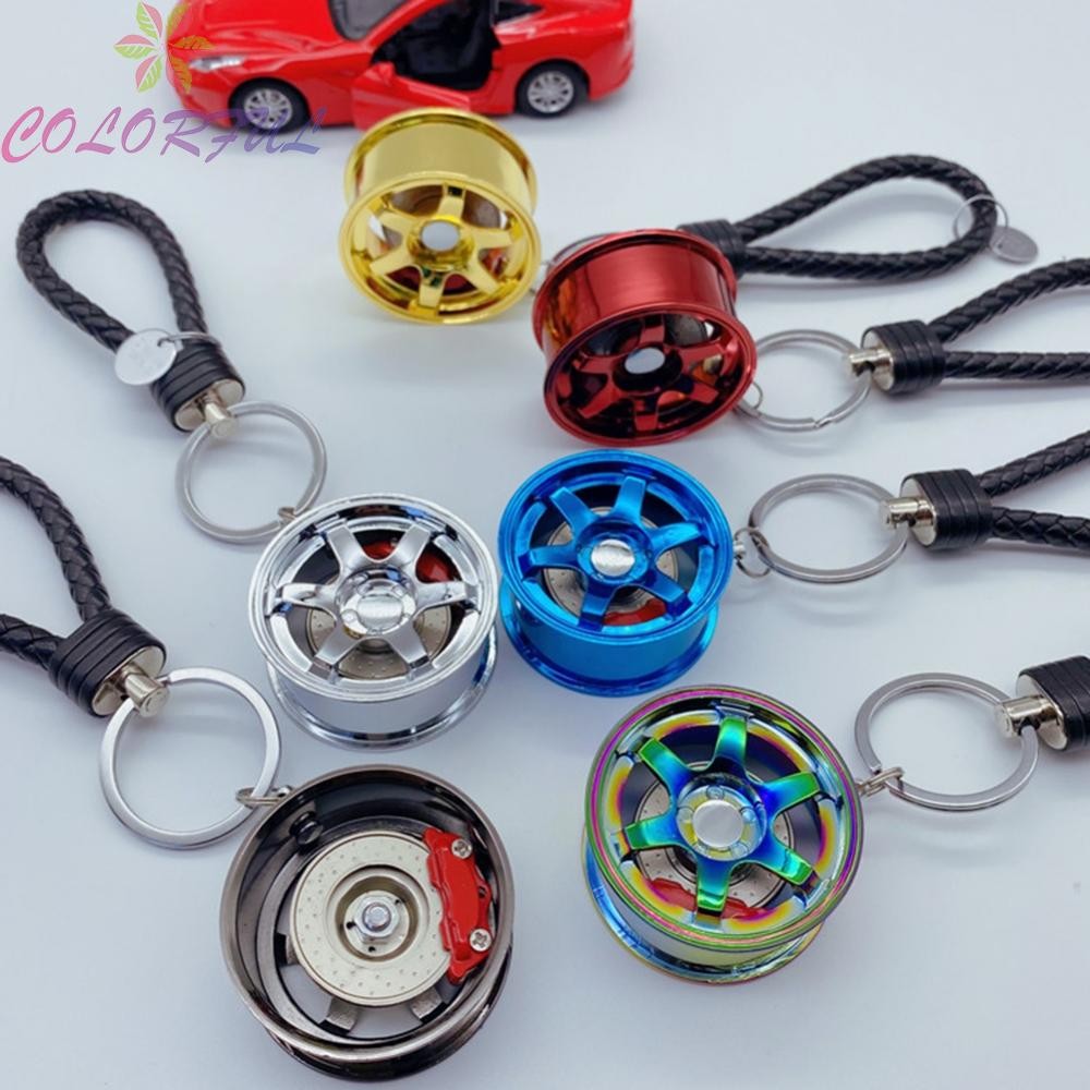 รถ Key Chain ล้อสําหรับ Key Ring Holder อัตโนมัติอลูมิเนียมล้อขอบรุ่น ...