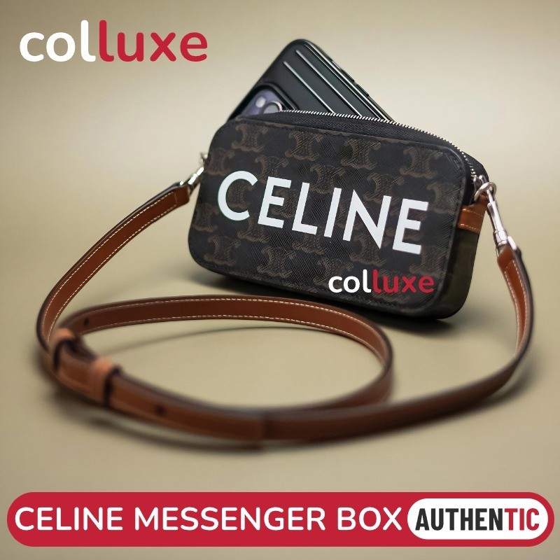 CELINE Mini Messenger Box Bag กระเป๋าแมสเซนเจอร์ทรงกล่องขนาดมินิ ...