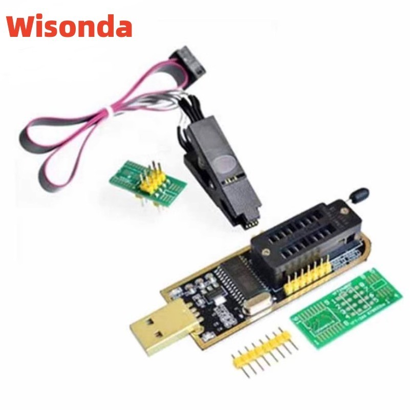 ชุดโมดูลโปรแกรมเมอร์ CH341b CH341B 24 25 Series EEPROM Flash BIOS USB ...