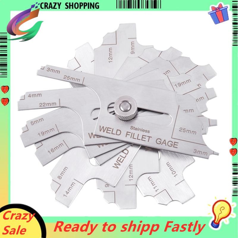 เครื่องเชื่อม Fillet Gauge เกจวัดการเชื่อมตรวจสอบ (มาตรฐานเมตริก ...