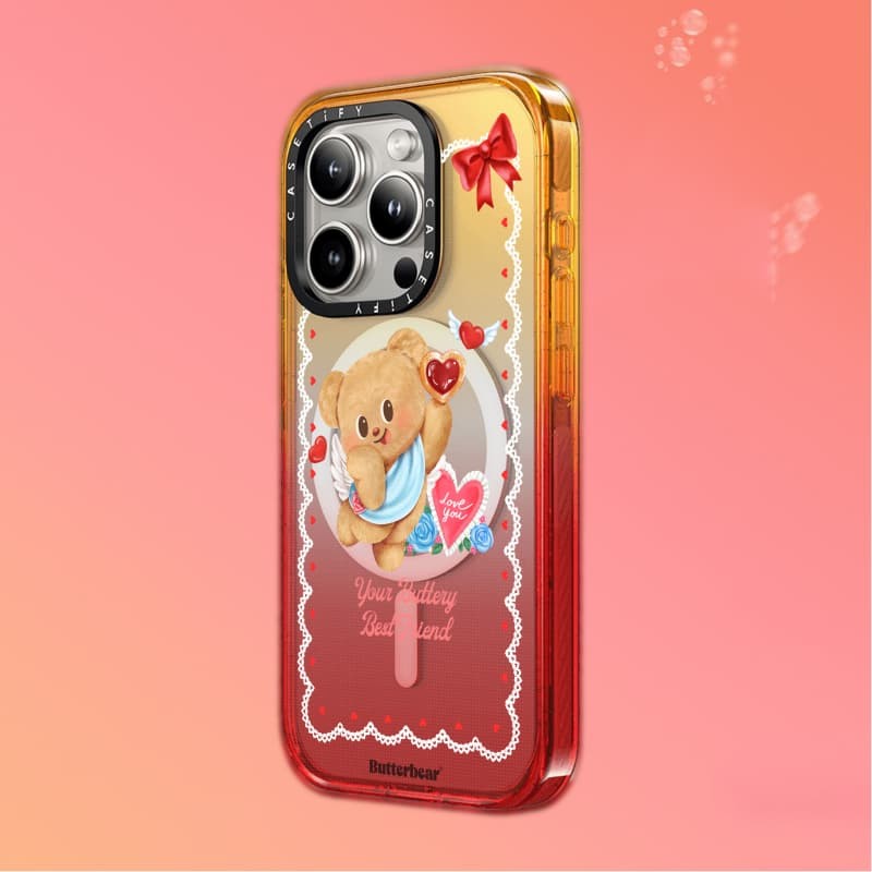 福袋特集 2024 X Casetify Butterbear Edge Black Custom Butterbear Angel iPhoneアクセサリー