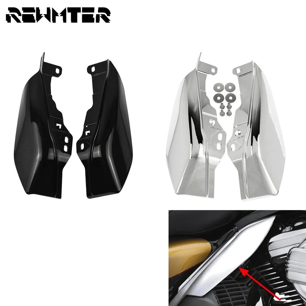 Benlari Deflettori d'aria con telaio medio, colore nero lucido, deflettori termici 2009-2023, compatibili con Harley Davidson Touring Street Glide Road Glide Electra Glide Road King Ultra Limited Tri