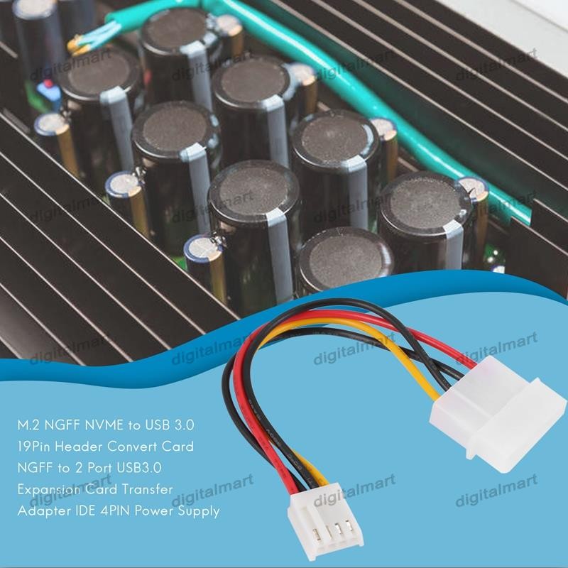M.2 NGFF NVME เป็น USB 3.0 19Pin Header แปลงการ์ด NGFF ถึง 2 พอร์ต USB3 ...