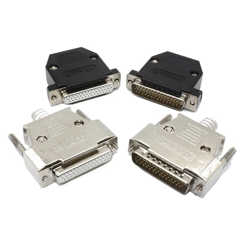 D-sub Connector Gold-Plated DB44 ชายหัวหญิงหัว 3 แถว 44 Pinhole Field ...