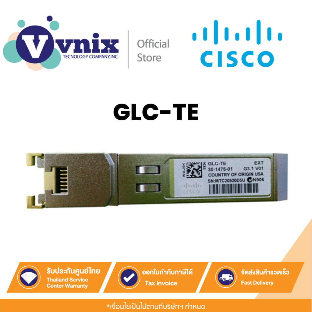 Cisco GLC-TE 1000BASE-T SFP transceiver module for Category 5 copper ...