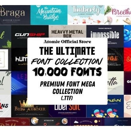 【พร้อมส่ง】 10,000 Biggest Font Collection Bundle | Mixed Premium and ...