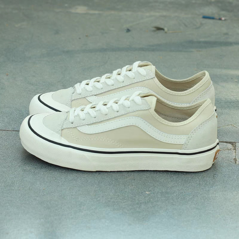 ♞แท้%Vans Style 136 Decon รองเท้าผ้าใบผ้าใบสีขาวบุรุษและสตรีใหม่ท็อปส์ ...