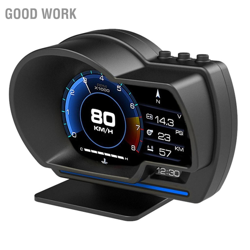 Good Work Head Up Display OBD2 + GPS Smart Gauge รถ HUD Speedometer ...