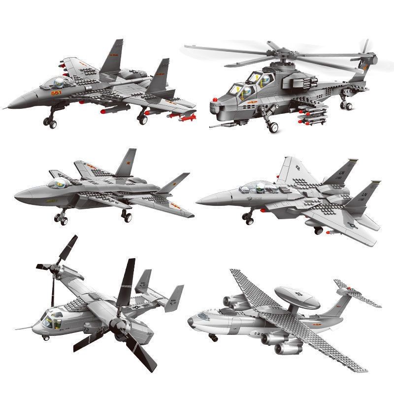 ใช้งานร่วมกับ Lego Combat Aircraft Building Blocks J-20 J-15 Blackbird ...