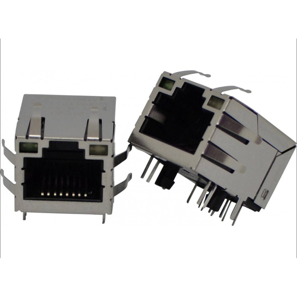 Single Port RJ45 Connector / With 10/100M Magnetics / Tab up | Shopee ...