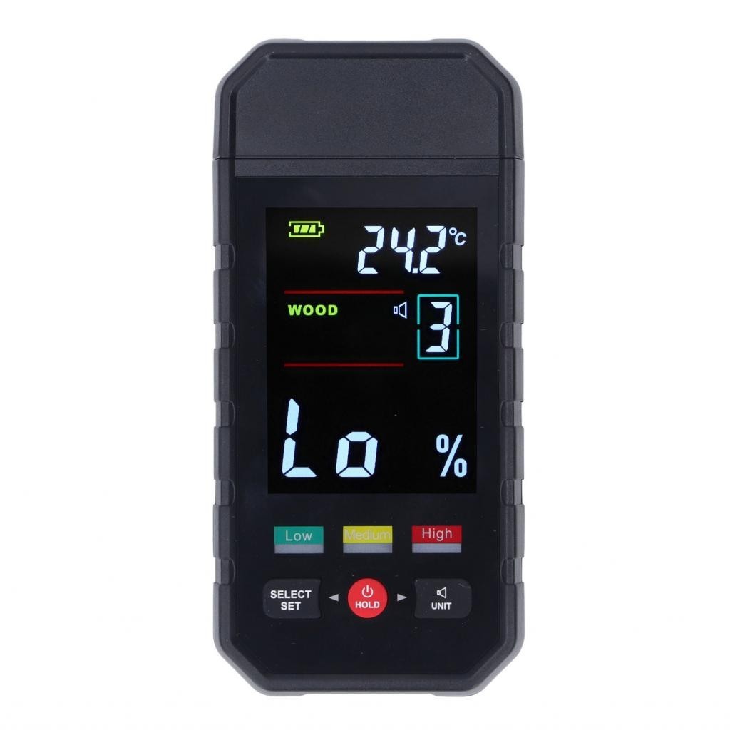 Wood Moisture Meter Data Storage Temperature Sensor 2 in 1 Automatic ...