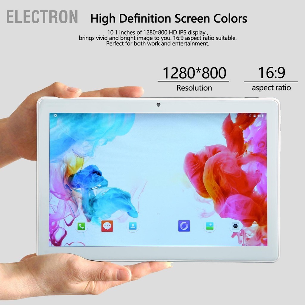 Electron 10.1 นิ้วแท็บเล็ต Dual SIM สำหรับ Android9.0 Octa Core RAM 4GB ...