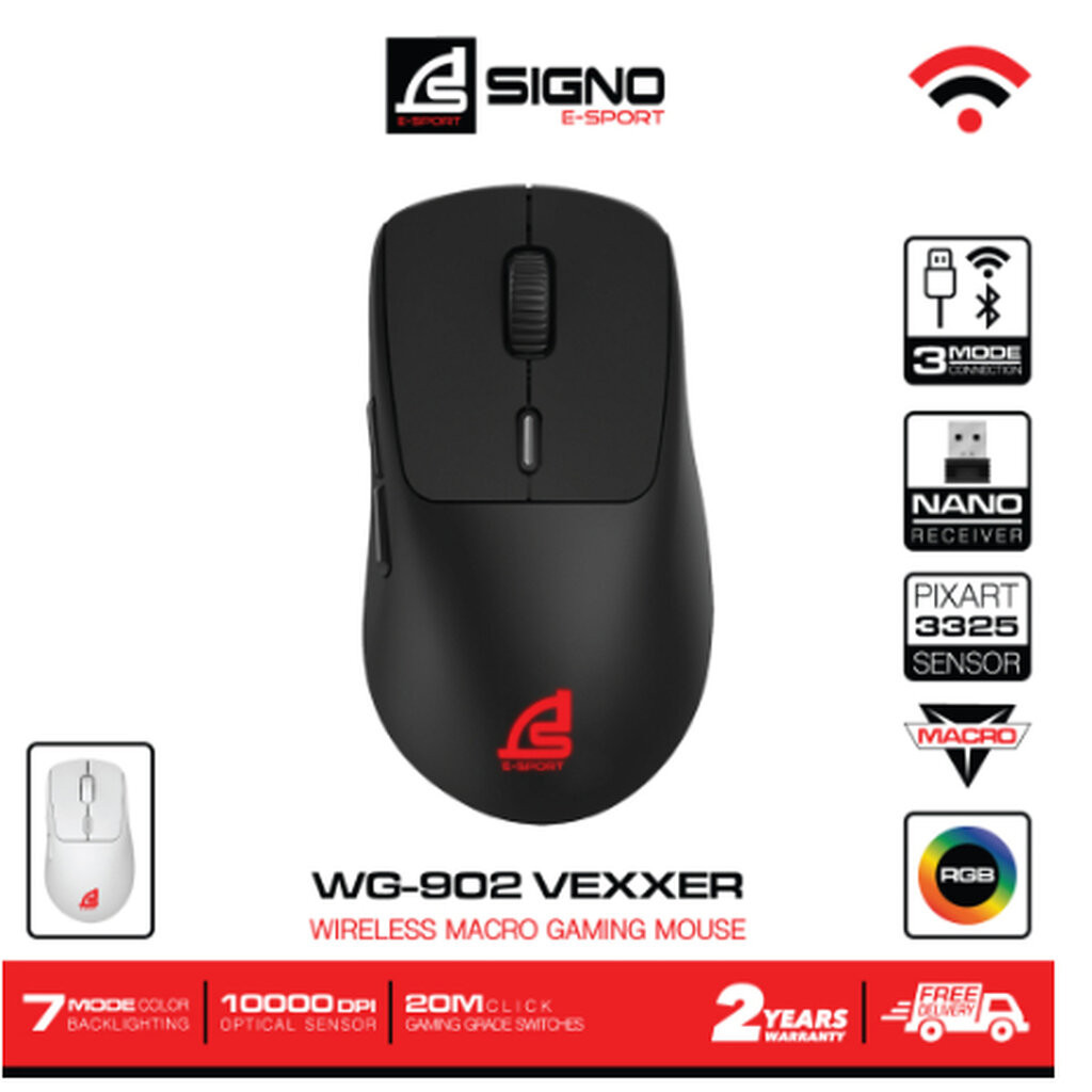 MOUSE SIGNO WG-902 VEXXER Wireless Macro Gaming (เกมส์มิ่ง เมาส์ ...
