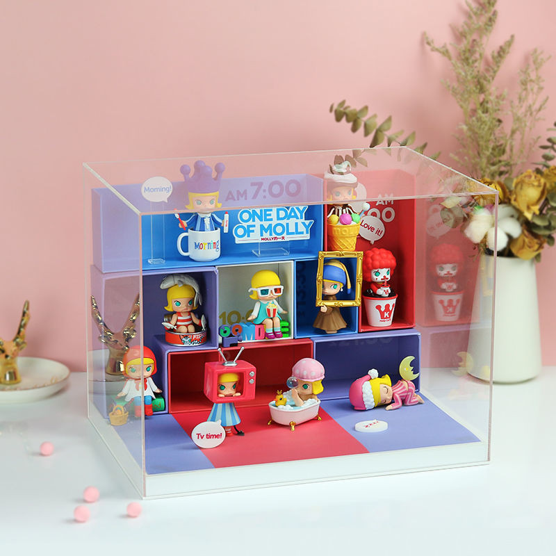 กล่องฟิกเกอร์ POPMART POPMART MOLLY's Day Series Mystery สําหรับตกแต่ง