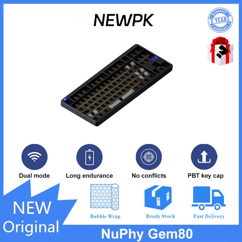 Nuphy Gem80 คีย์บอร์ดไร้สาย สามโหมด ปะเก็นกําหนดเอง | Shopee Thailand