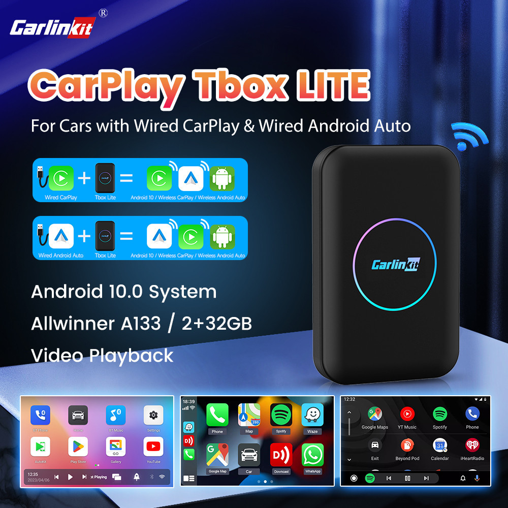 Carlinkit Carplay Ai Box Lite Android 10 2 + 32GB Allwinner A133 Quad ...