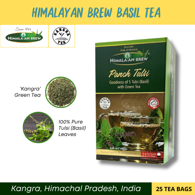 Himalayan Brew Panch Tulsi (Basil) Green Tea (25 tea bags) ชาเขียวใบ ...