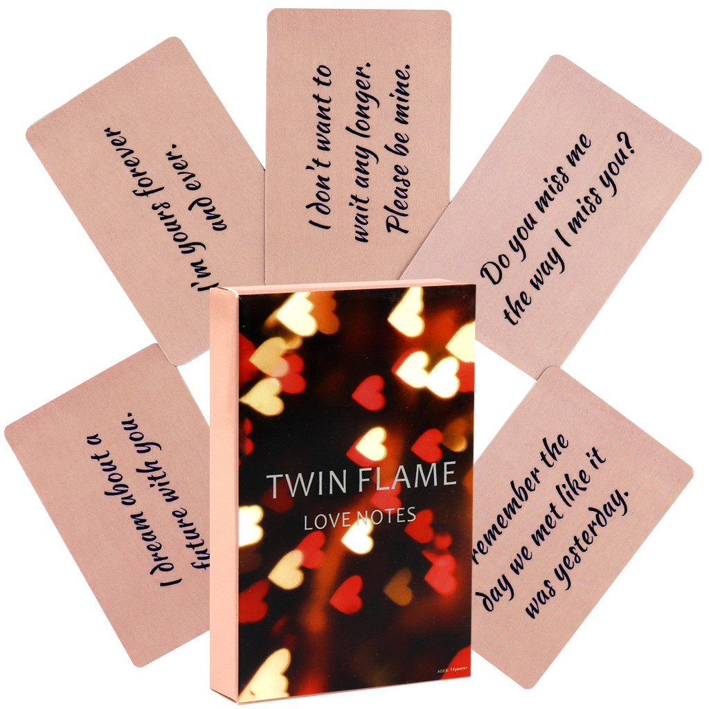 Twin Flame Love Notes Twin Flame Romantic Notes Oracle Card 45 แผ่น ...