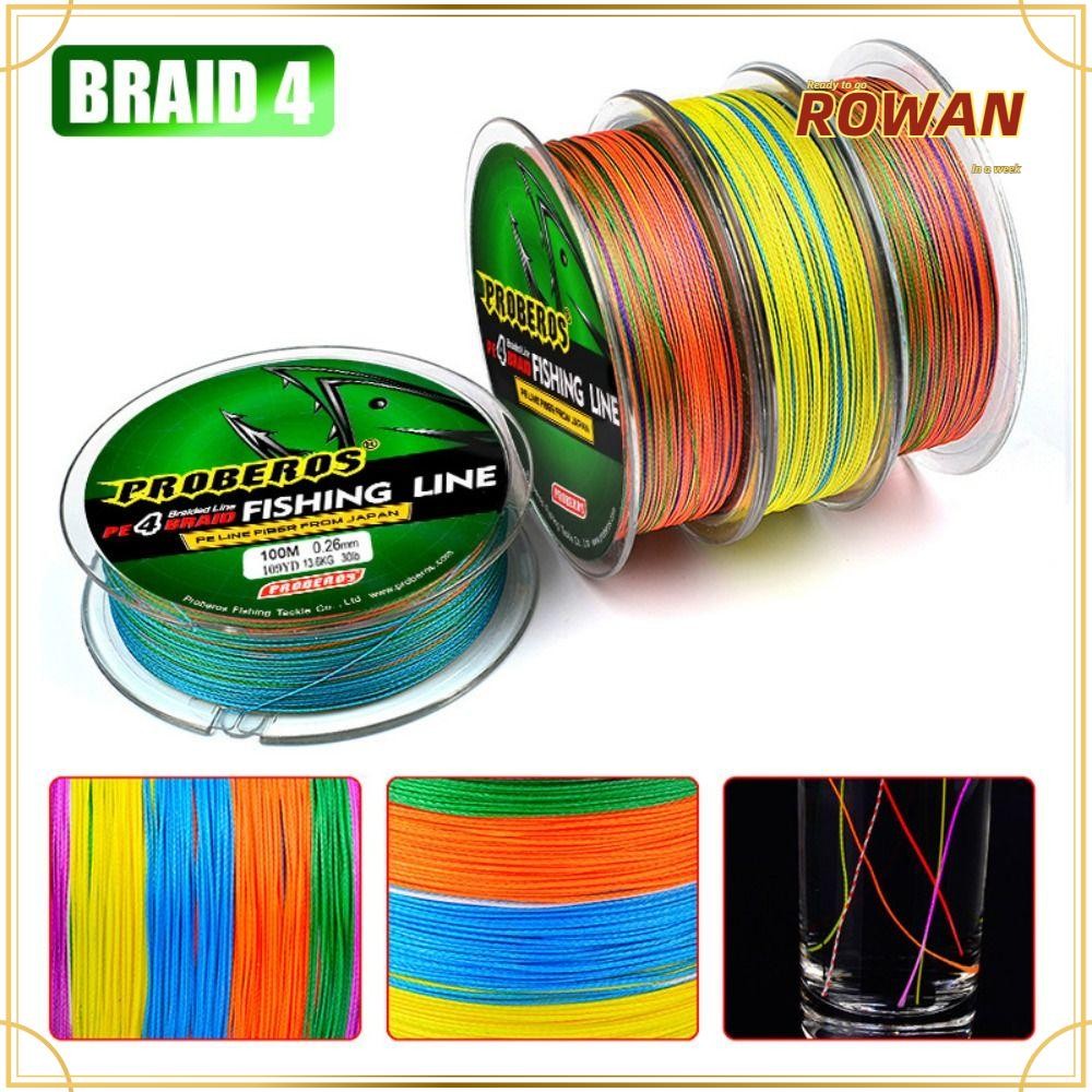 Rowans PE Plaided สายตกปลา, 4 ขาตั้ง Angling ด้ายยืดหยุ่น Spool, สไตล์ ...