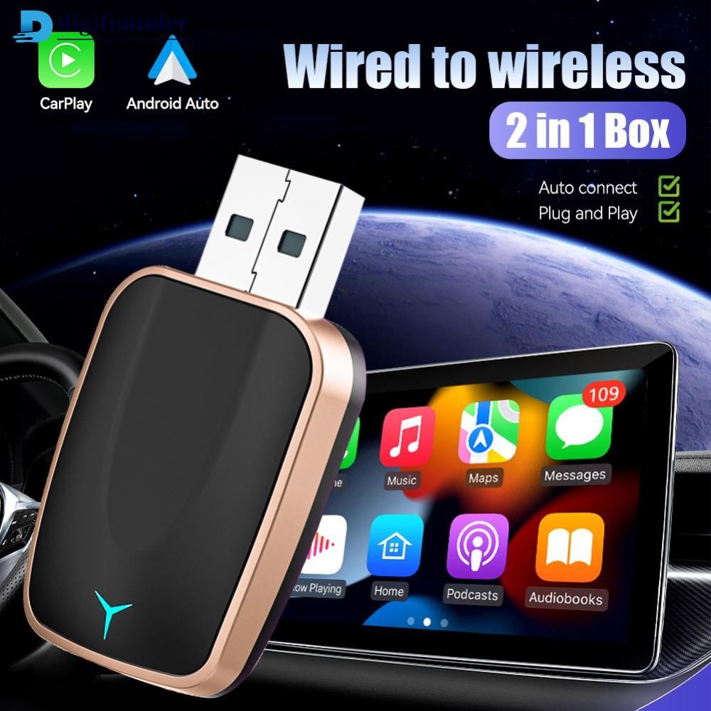 DGF Car 2 In 1 Wireless Carplay AI Box Android Auto Plug And Play ...