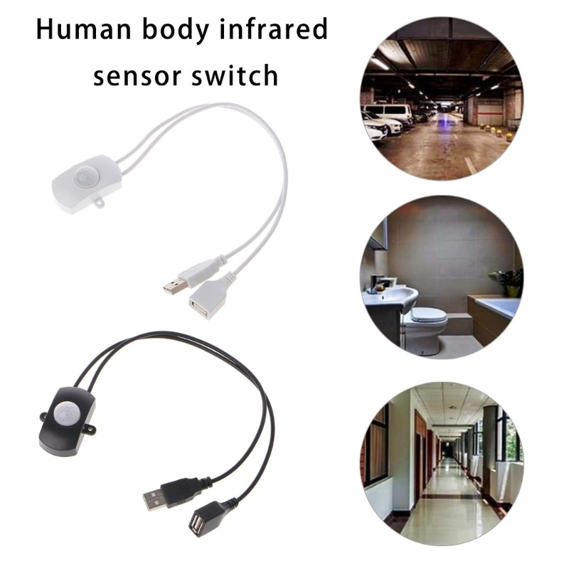 SPT* Mini LED Strips Motion Sensoring Switches USB 5 ถึง 24V ABS ...