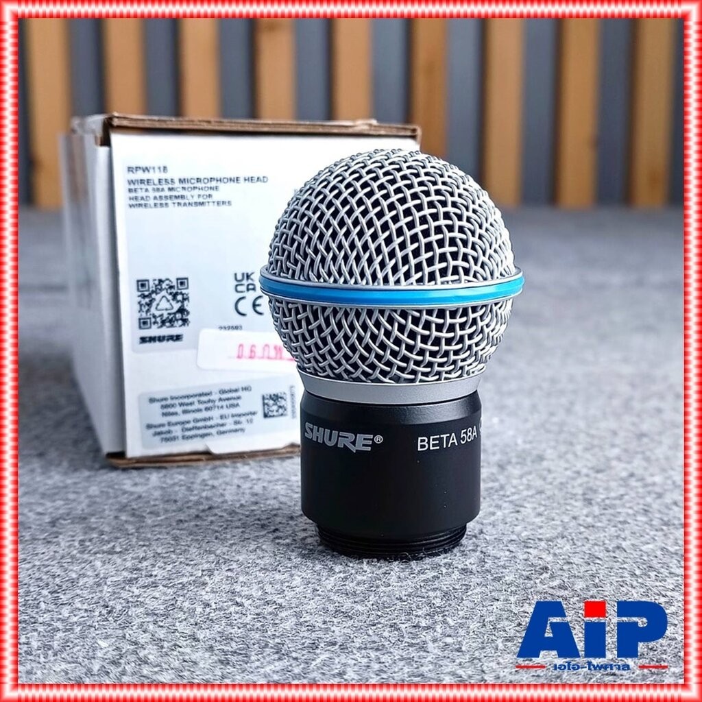 ของแท้ ชุดวอยซ์ SHURE SLX BETA-58 RPW118 หัวไมค์ลอย BETA 58 BETA58 ...
