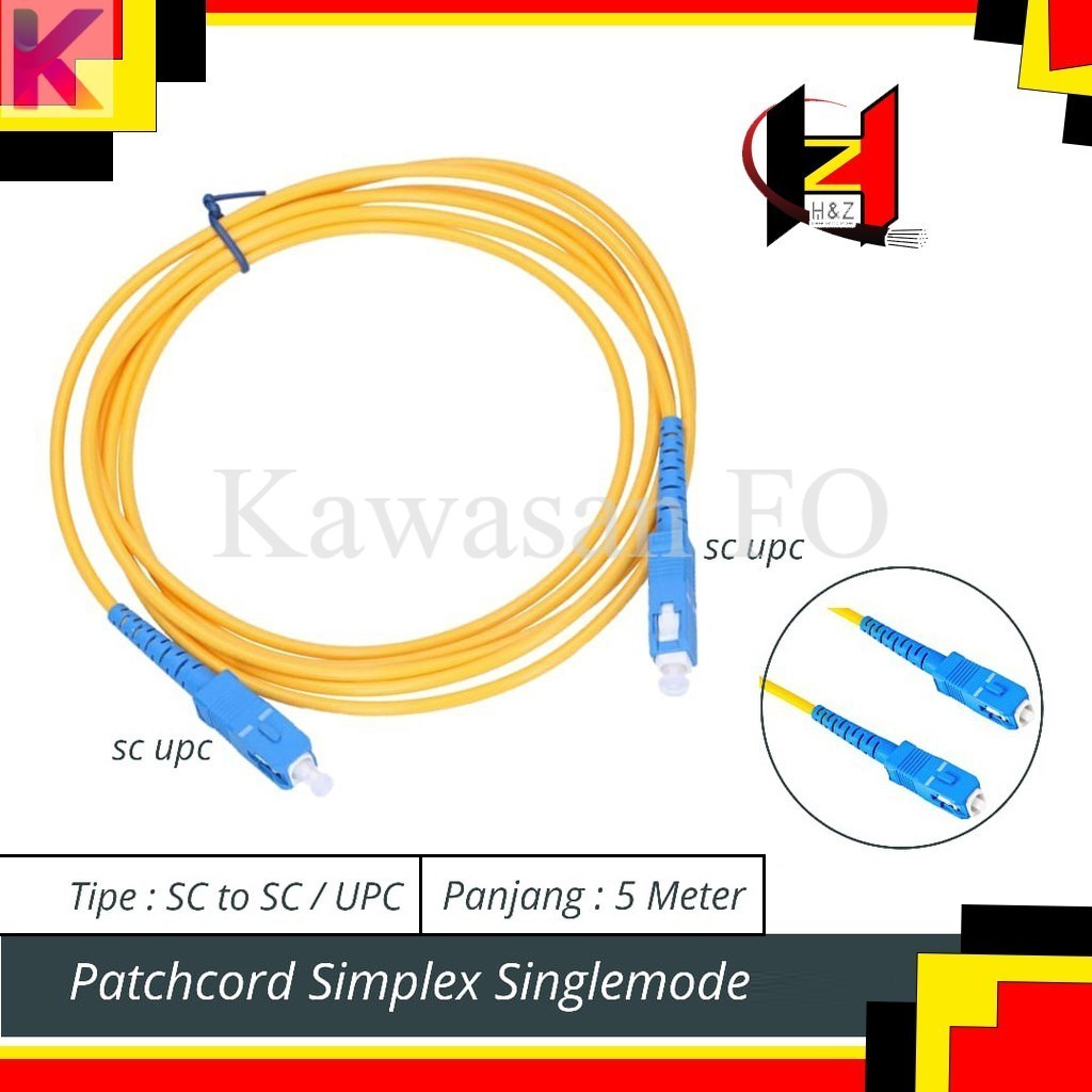Patchcord SC-UPC ถึง SC-UPC Simplex SM ไฟเบอร์ออปติก 5 เมตร | Shopee ...
