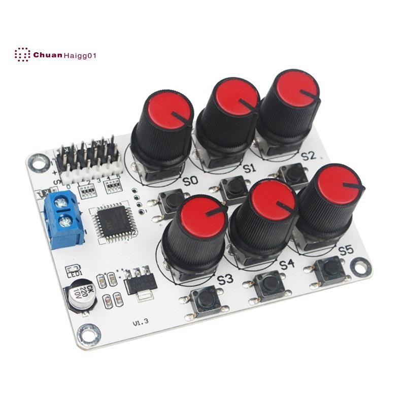 Hiwonder 6 Way Rotary Knob Servo Driver พวงมาลัยเกียร์ Controller Board ...