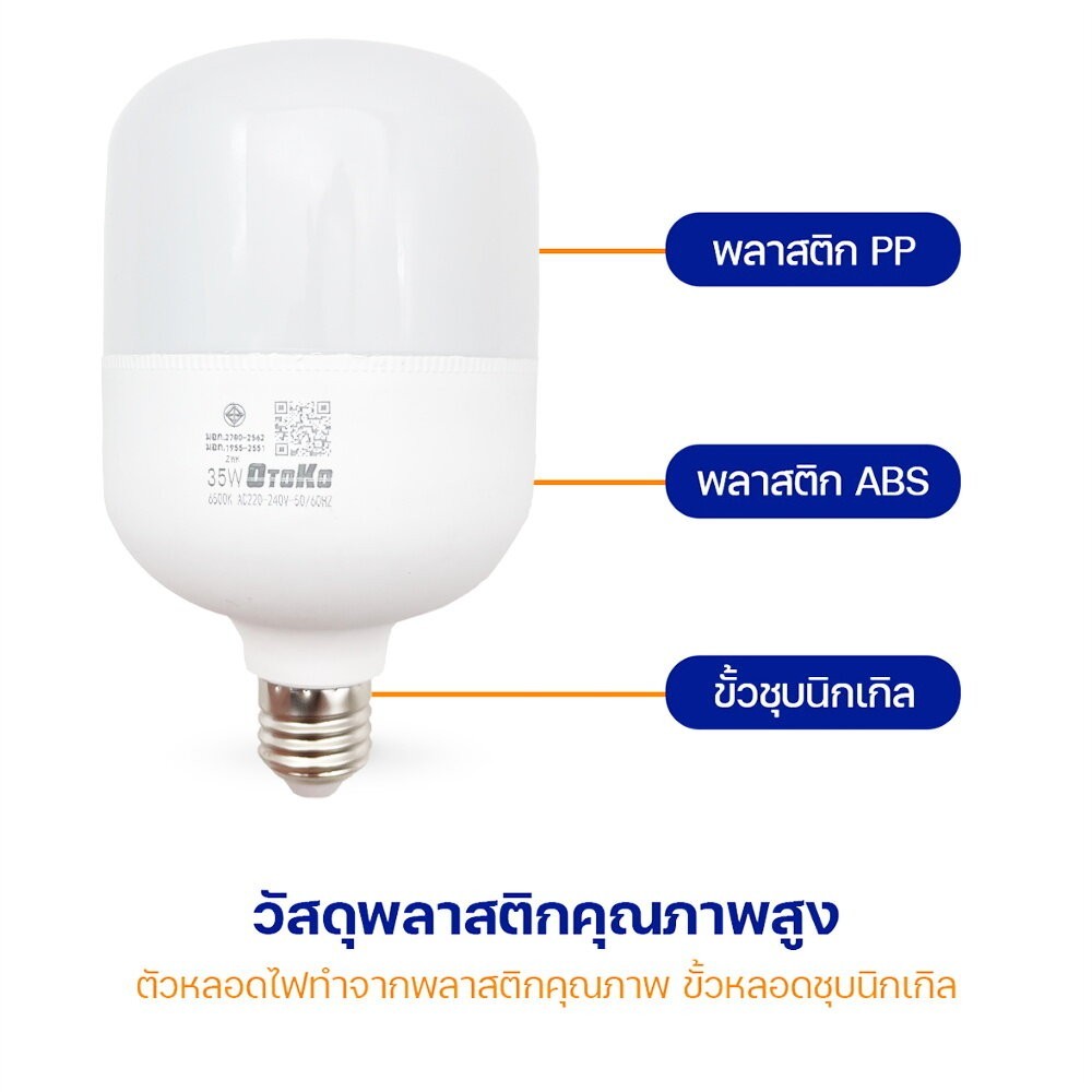 NIC LED หลอดไฟ E27 6500K 25W 35W 45W 65W 85W หลอดไฟ LED สว่างด้วยแสงสี ...