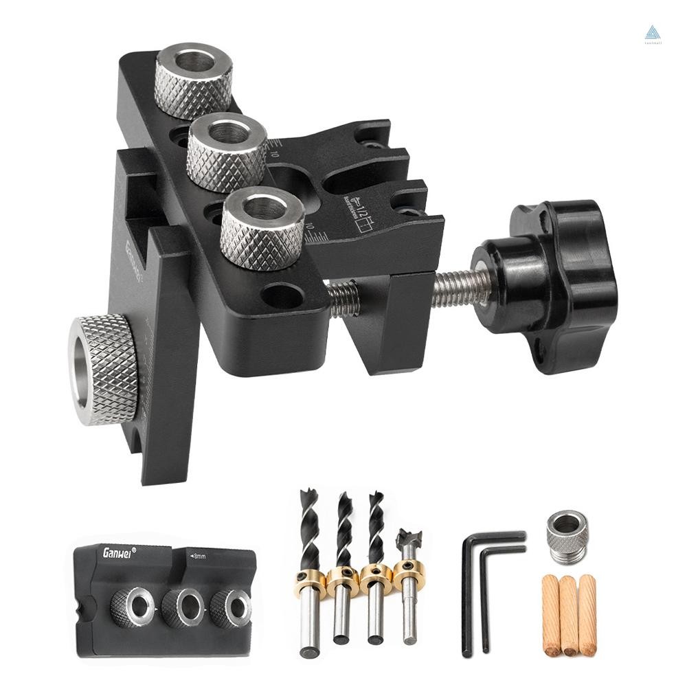 3in1 งานไม้หลุมเจาะ Locator อลูมิเนียม Punch Positioner Woodpiece ...