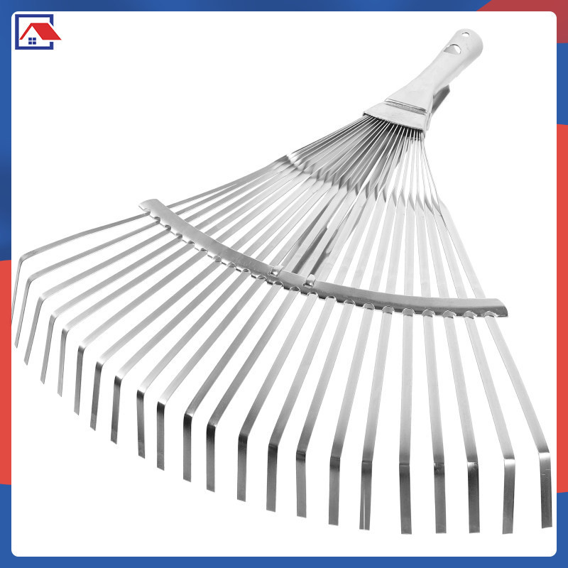 Erkenai สแตนเลส Telescopic Handle Leaf Rake ลวดไม้ Dead ขยายสวนใบภูมิ ...