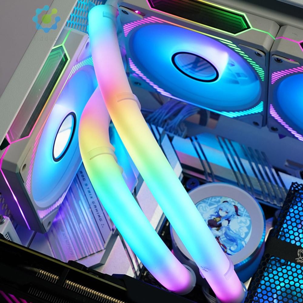 2 ชิ้น/เซ็ต Water Cooling Raditor Tube Aura Sync Luminous Water Cooling ...