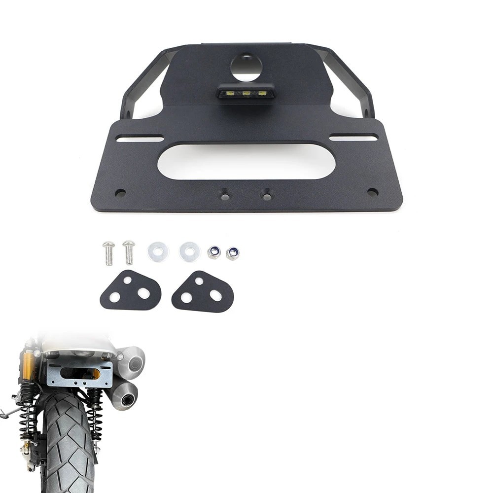 Support Plaque Immatriculation Moto Pour Triumph Scrambler 1200 XE/XC 2019-2024 – Kit Garde-Boue Éliminateur Arrière