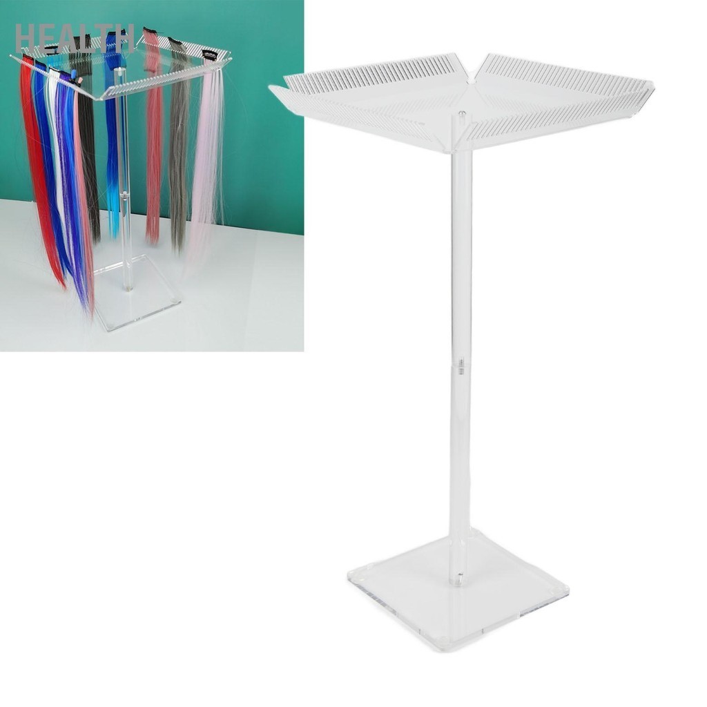 Health อะคริลิค Hair Extension Stand Professional โปร่งใส Braiding Rack ...