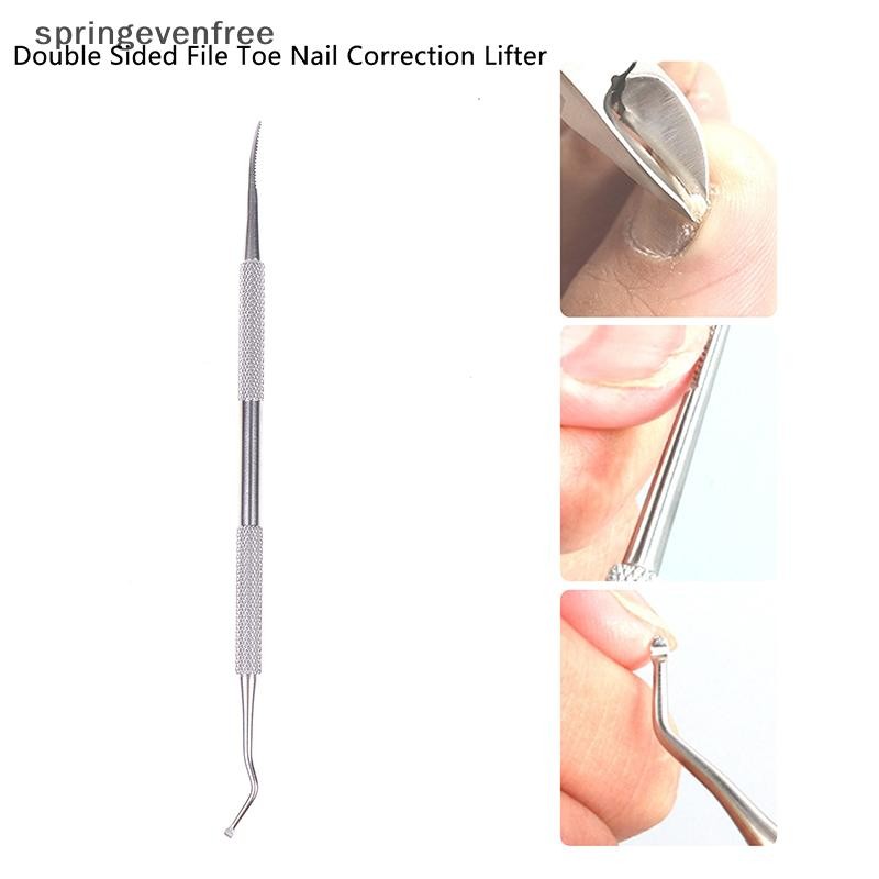 Springevenfree สแตนเลสสตีลเล็บ Care คุด Toe Nail Lifter แฟ้มสองด้านเล็บ ...