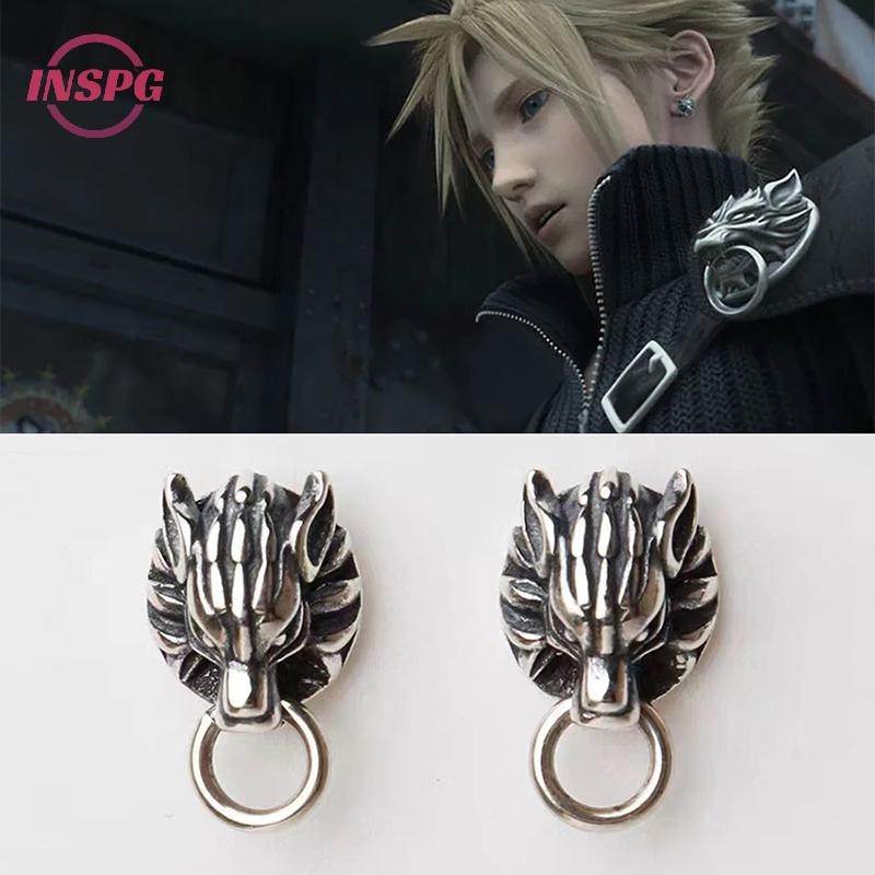 Inspg>ร้อนเกม Final Fantasy Cloud Strife Wolf Stud ต่างหูสําหรับผู้ชาย ...
