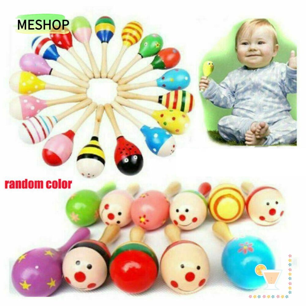 Me 6/12 ชิ้นไม้ดนตรีอุปกรณ์ปาร์ตี้ Maraca Rattles | Shopee Thailand