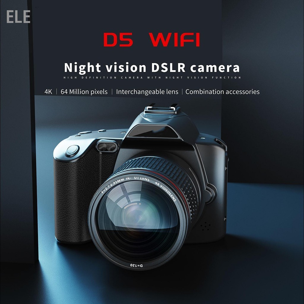 ELE 3 นิ้ว IPS กล้องดิจิตอล 4K 64MP สี 16X ซูมดิจิตอล HD Vlogging ...