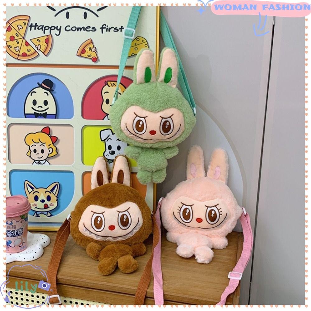 Lily Labubu Plush Bag,การ์ตูนความจุขนาดใหญ่กระเป๋าสะพายข้าง,เก็บPOP ...