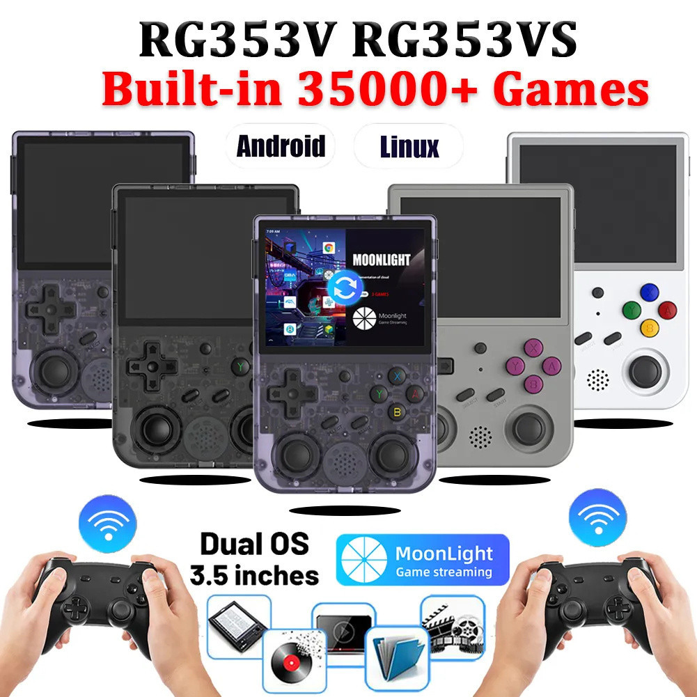 Anbernic RG353V RG353VS Retro คอนโซลเกมมือถือ 3.5 นิ้ว IPS Multi-touch ...