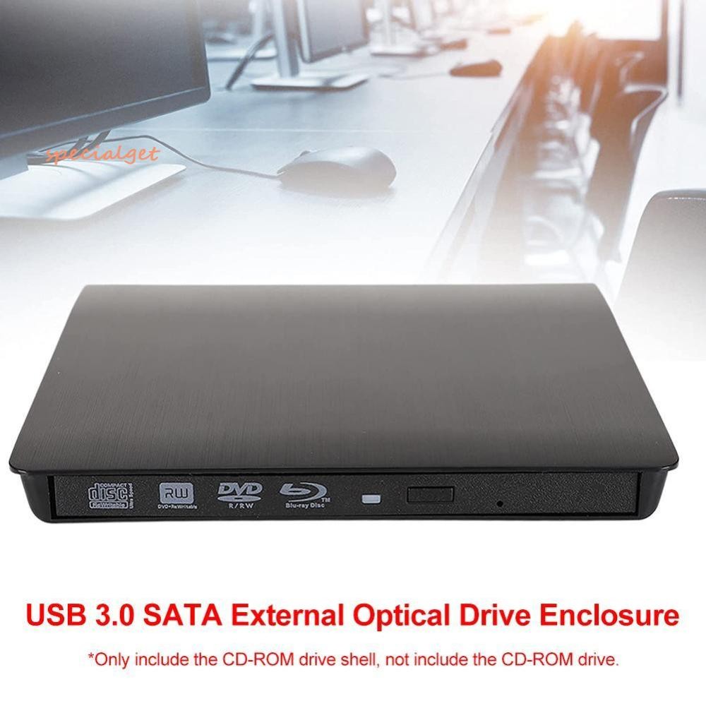 Usb 3.0 SATA External DVD CD-ROM RW Player Optical Drives Enclosure ...