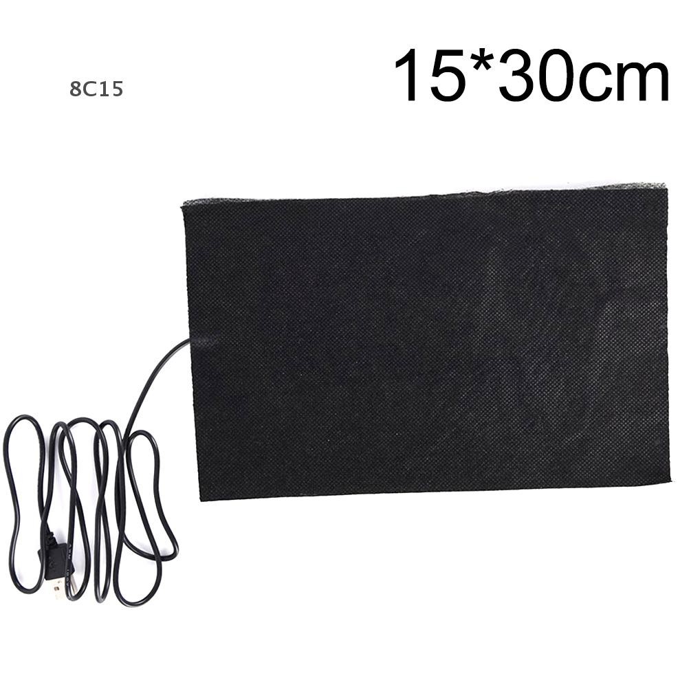 〔8C15〕 15 x 30 ซม. USB คาร์บอนไฟเบอร์อุ่นแผ่นอุ่นเสื้อแจ็คเก็ตเสื้อกั๊ก ...