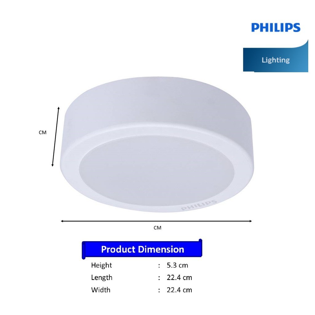 Philips ดาวน์ไลท์กลม ติดลอย ฟิลิปส์ Meson Surface Mounted LED 8 นิ้ว ...