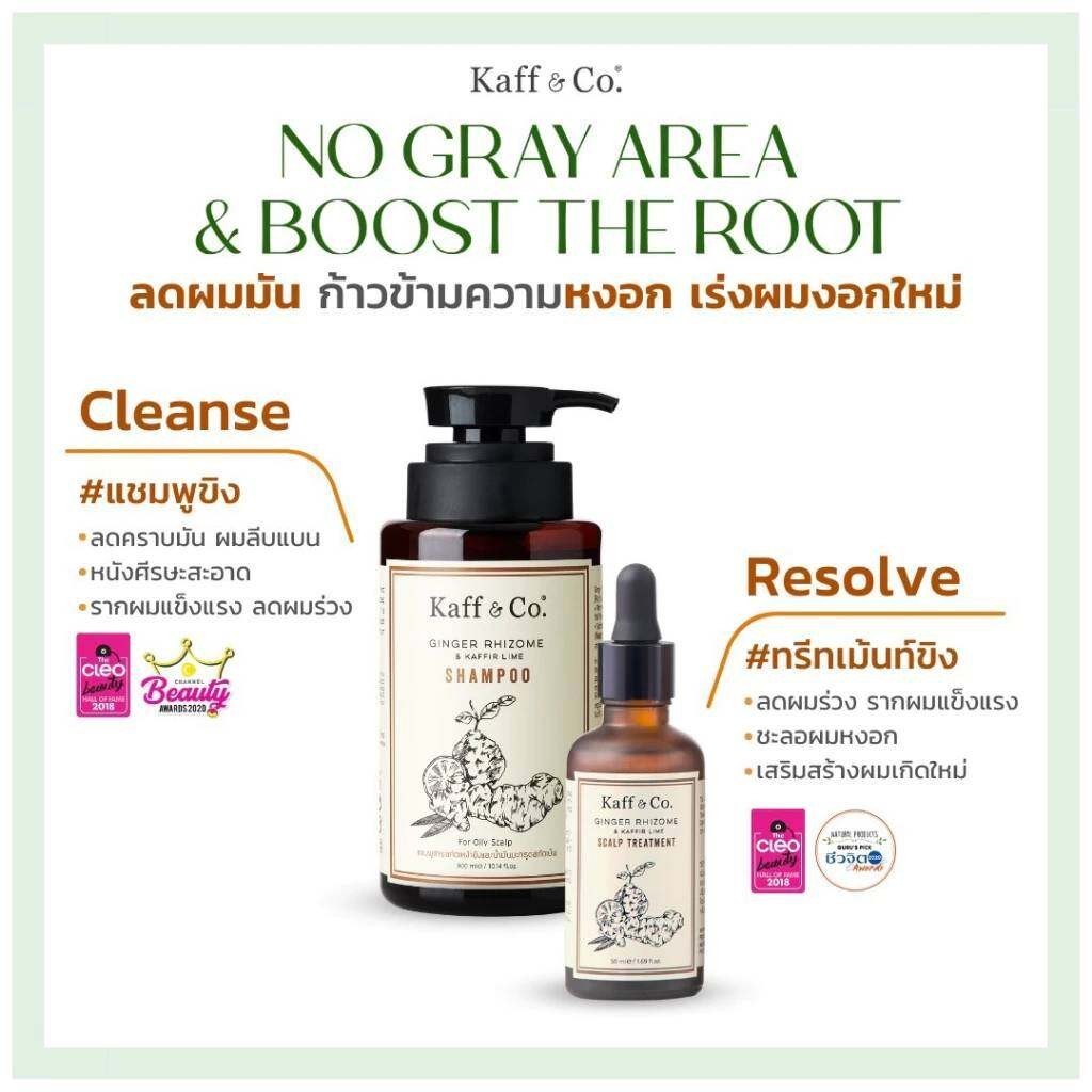 Kaff & Co. Ginger Rhizome & Kaffir Lime Shampoo / Scalp Treatment หนัง ...