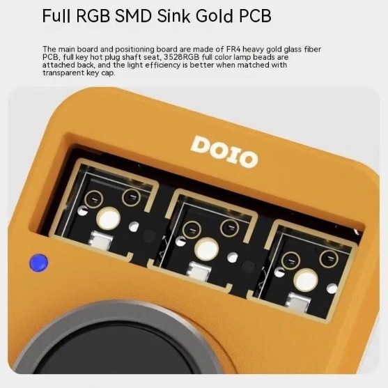 DOIO KB03-01 คีย์บอร์ดอลูมิเนียมขนาดเล็ก Dual Knob 3-Key RGB Hot ...