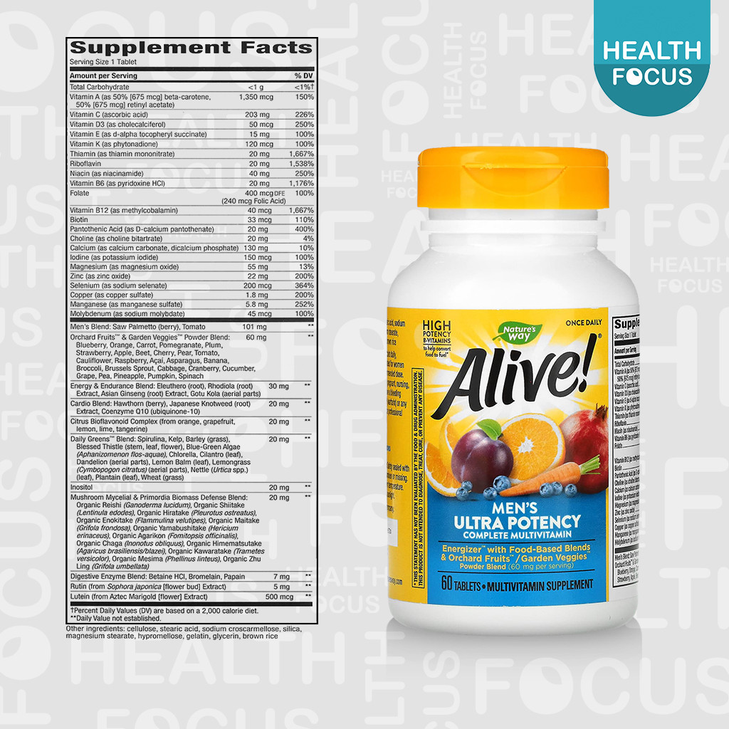 [พร้อมส่ง] Nature's Way Alive Ultra Protency Multivitamin วิตามินรวม ...