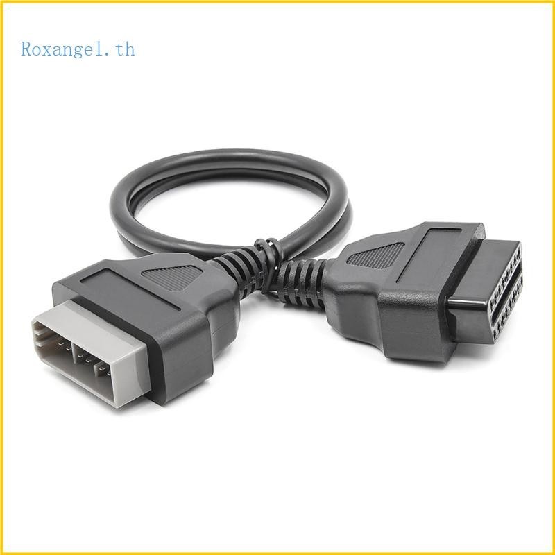 Rox สายเคเบิลอะแดปเตอร์เชื่อมต่อรถยนต์ 14 Pin เป็น OBD2 16Pin OBDII ...